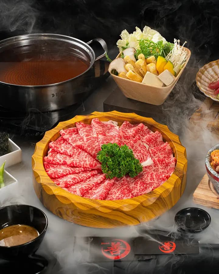 Wagyu hot pot, sushi and bibimbap in a haze of dry ice, Yakiniku Zen
