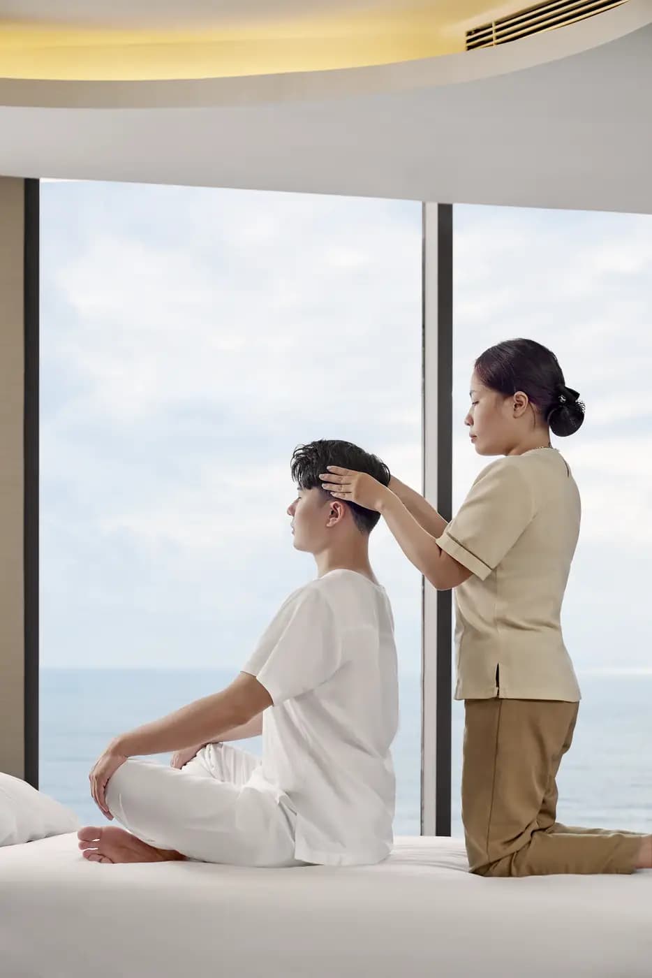 A head massage by a sea-view window, Four Points by Sheraton Danang